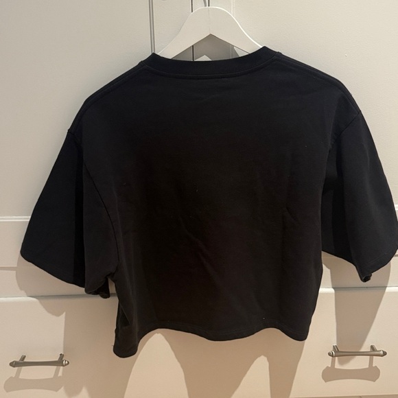 NWT Anine Bing Faded Black French Terry Tee - Picture 7 of 7